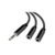 ADAPTADOR AUDIO 3.5MM 2 HEMBRAS 1 MACHO MICRO+AURICULAR
